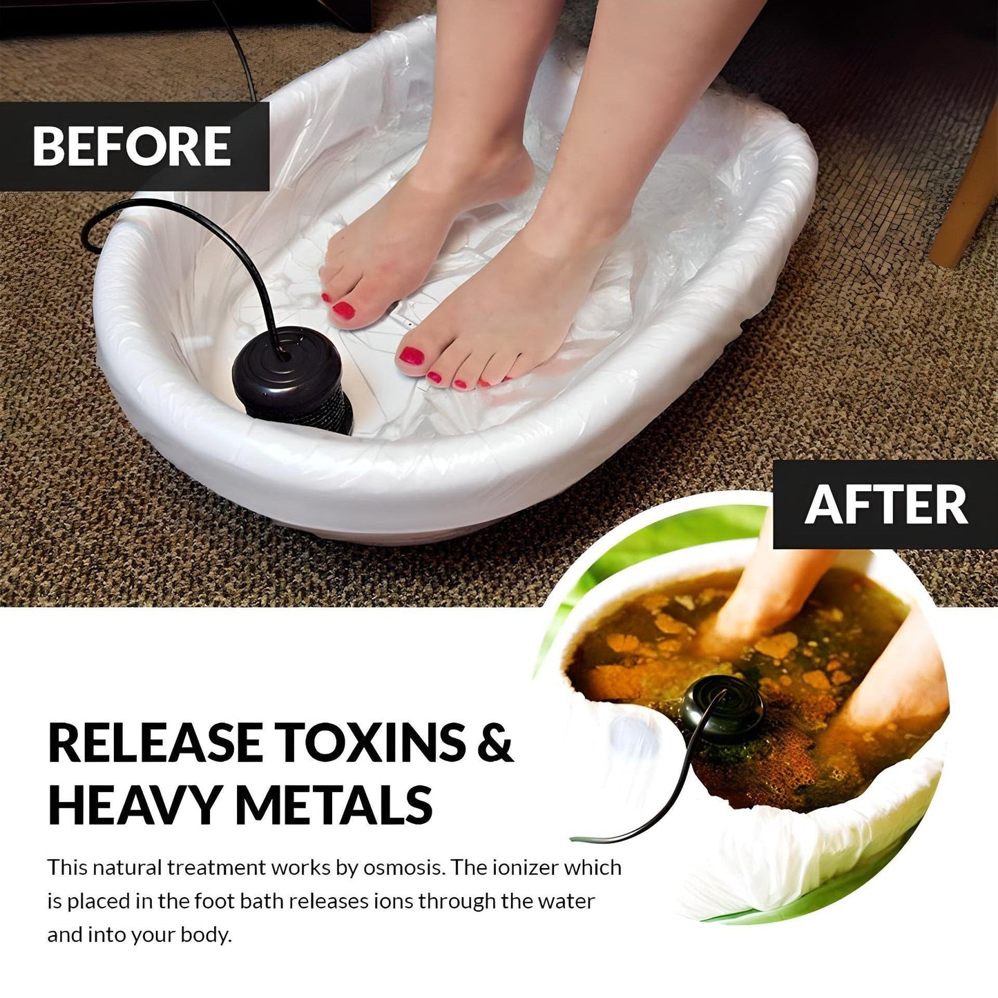 Ionic Detox Foot Spa with Digital LED Timer and Ionization Array