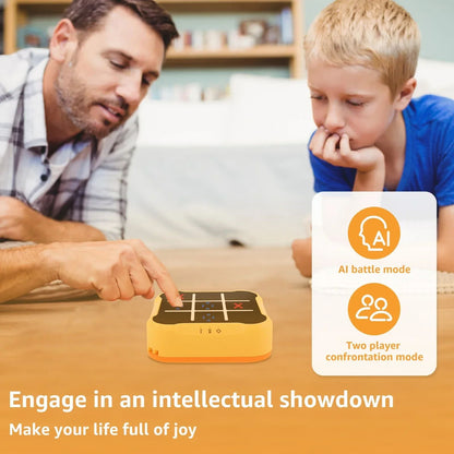 Pocket Electronic Tic Tac Toe with Three Game Modes and Compact ABS Case for Travel Play