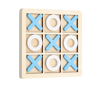 Wooden Tic Tac Toe Board with Smooth Natural Finish for Family Nights Picnics and Camping