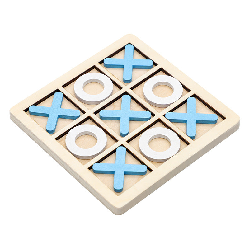 Wooden Tic Tac Toe Board with Smooth Natural Finish for Family Nights Picnics and Camping