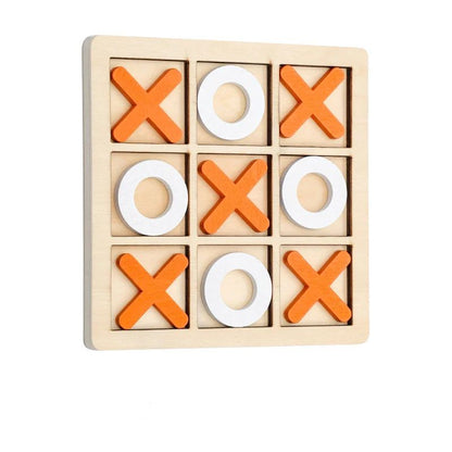 Wooden Tic Tac Toe Board with Smooth Natural Finish for Family Nights Picnics and Camping
