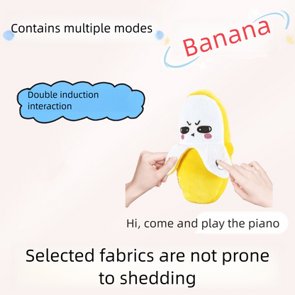 Plush Banana Toy That Plays Sounds When Touched with Soft Fabric for Kids and Gifts