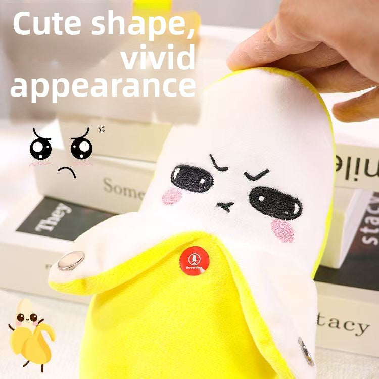 Plush Banana Toy That Plays Sounds When Touched with Soft Fabric for Kids and Gifts