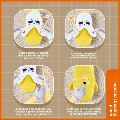 Plush Banana Toy That Plays Sounds When Touched with Soft Fabric for Kids and Gifts