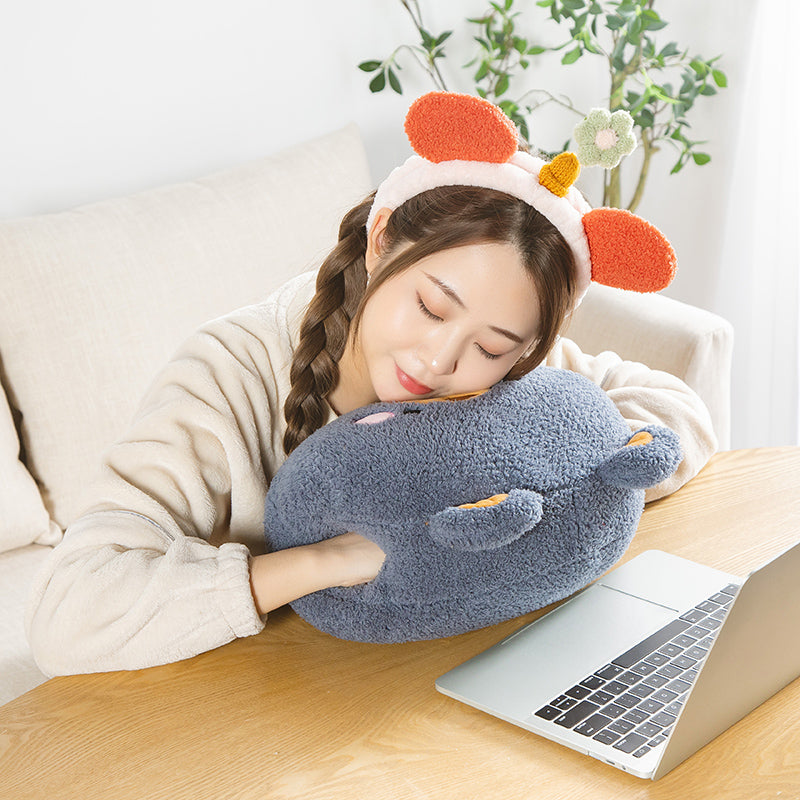 Animal Hand Warmer Pillow with Dual Side Openings and PP Cotton Filling, 5 Designs