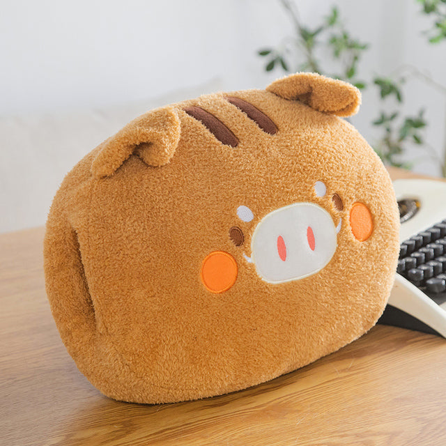 Animal Hand Warmer Pillow with Dual Side Openings and PP Cotton Filling, 5 Designs