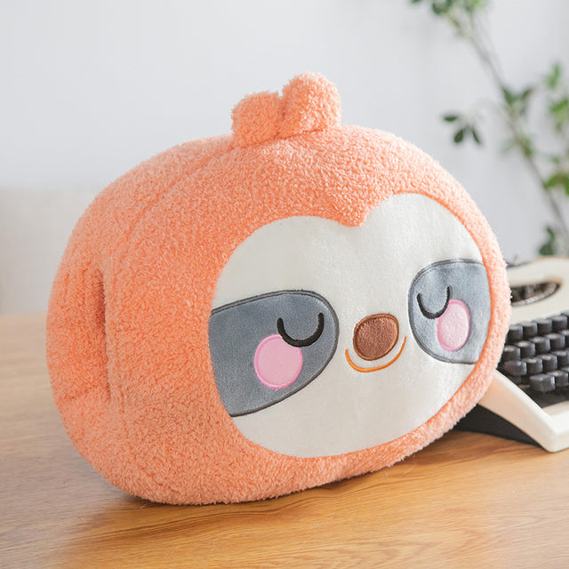 Animal Hand Warmer Pillow with Dual Side Openings and PP Cotton Filling, 5 Designs