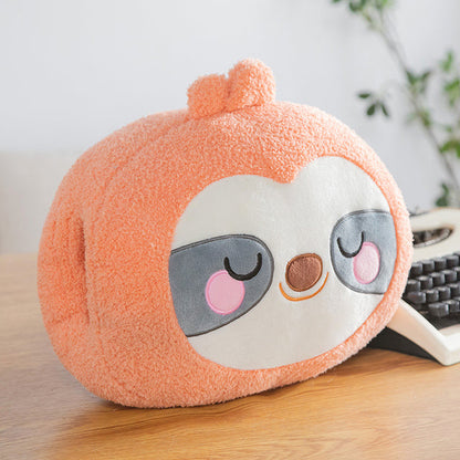 Animal Hand Warmer Pillow with Dual Side Openings and PP Cotton Filling, 5 Designs