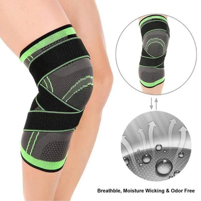Knee Compression Sleeve with Four Adjustable Straps and Patella Support