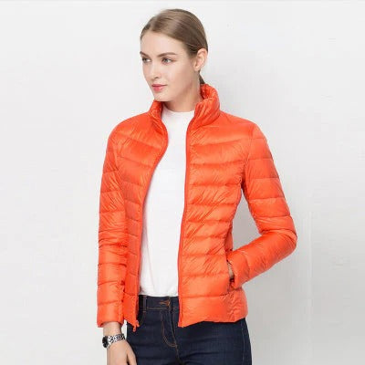 Womens Lightweight Jacket with Front Placket Closure in Nine Colors