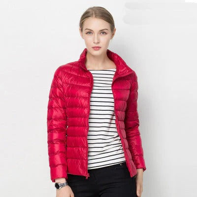 Womens Lightweight Jacket with Front Placket Closure in Nine Colors
