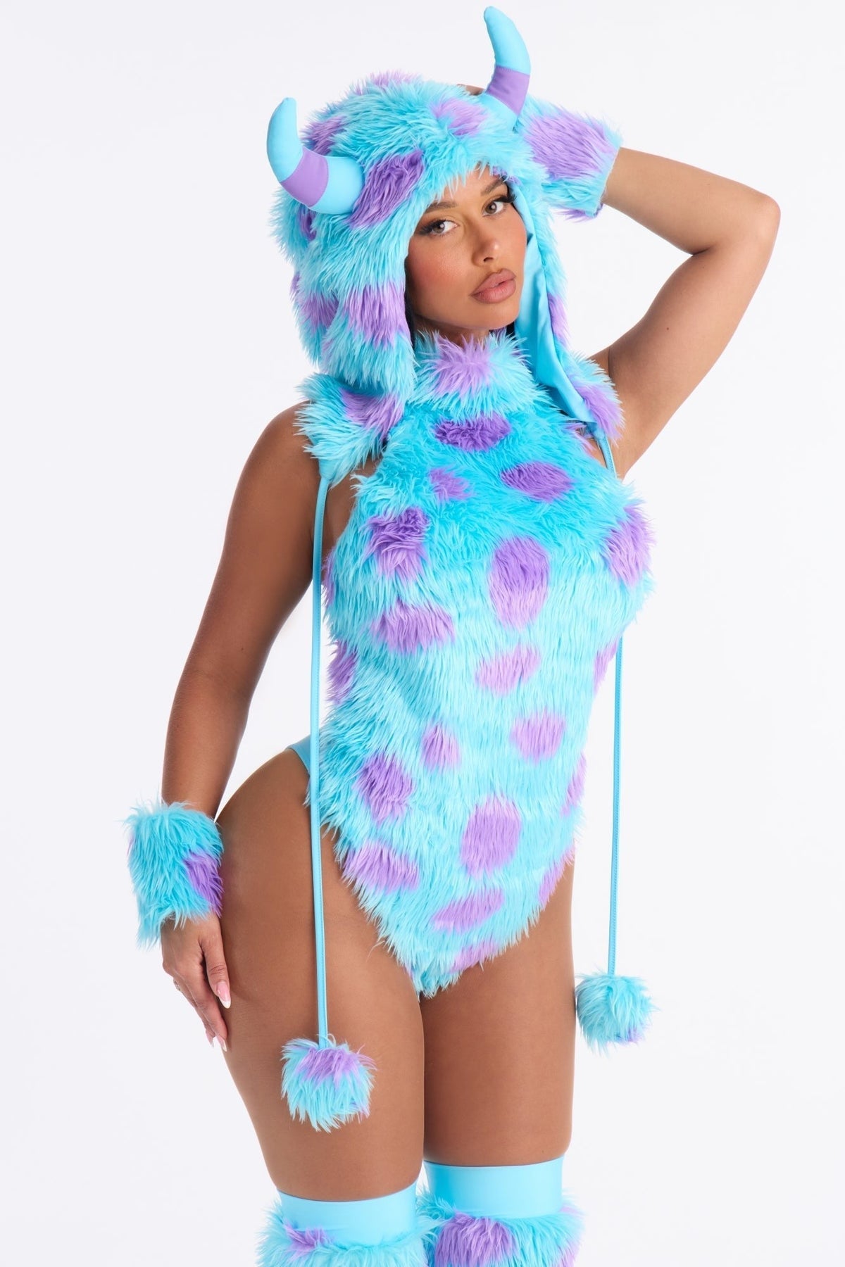 Four Piece Dino Inspired Set with Warm Leg Coverings