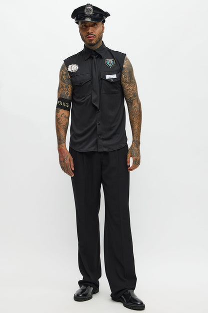 Two Piece Uniform Look with Shirt and Matching Cap