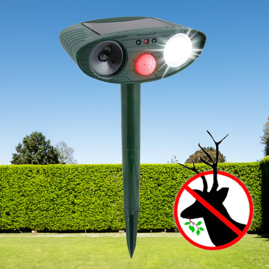 Ultrasonic Deer Repeller - Pack of 4 Solar Deer Repellents - Keep Deer out of Garden