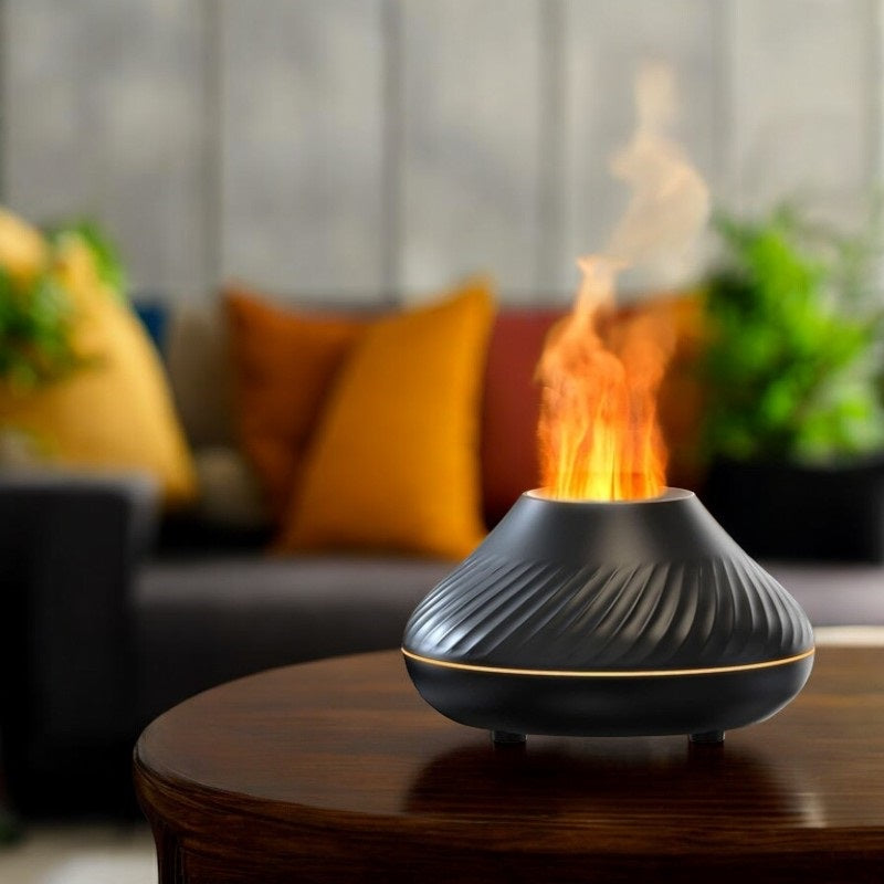 Essential Oil Diffuser with LED Flame Effect