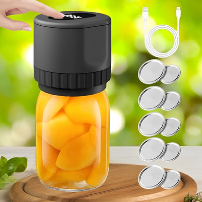 Electric Mason Jar Vacuum Sealer with LED Display