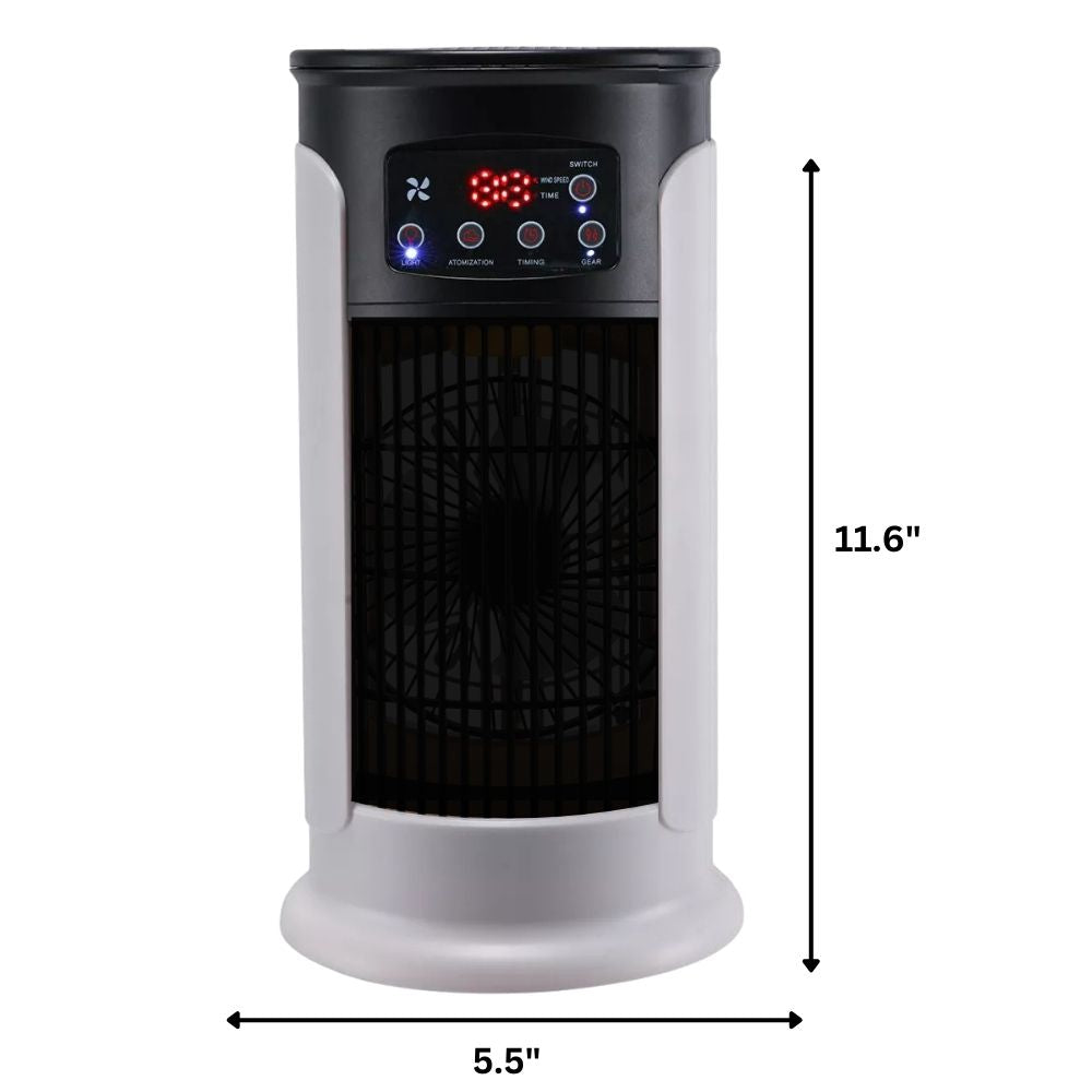 Portable Evaporative Air Cooler with Swing Mode and Water Tank, 6-Speed Fan