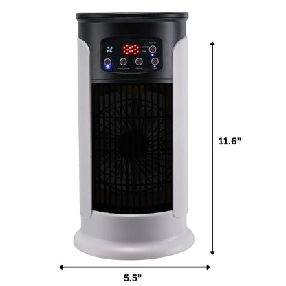 Portable Evaporative Air Cooler with Swing Mode and Water Tank, 6-Speed Fan