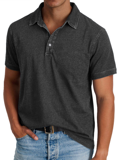Refined men's button-down polo, offering heritage style and versatile comfort.