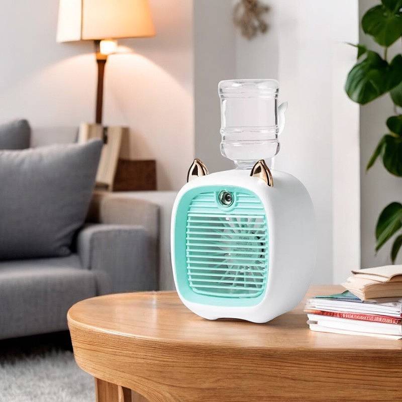 Mini Air Conditioner with 3-Speed Fan & Mist Sprayer