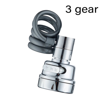 Faucet Extender with a 360 Degree Swivel, a Stretch Hose, Three Spray Modes and a Built In Filter