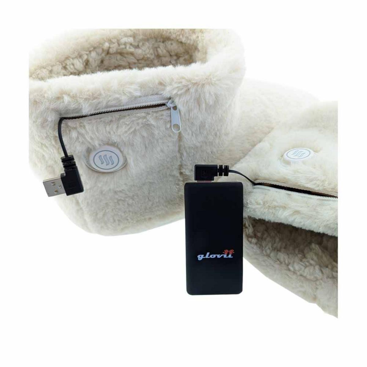 Rechargeable Heated Indoor Slippers with Carbon Fiber Elements and 3 Heat Levels for Home