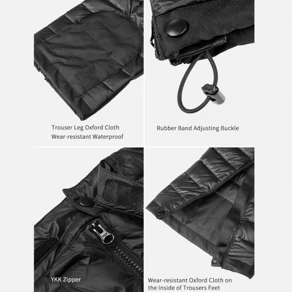 Insulated Pants with Side Leg Zippers for Cold Weather