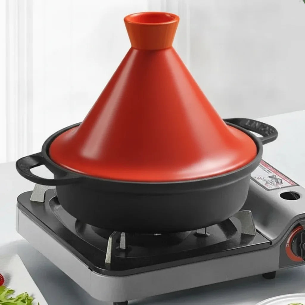 Tajine aus Gusseisen mit Keramikdeckel, 26 cm -    Zorenza