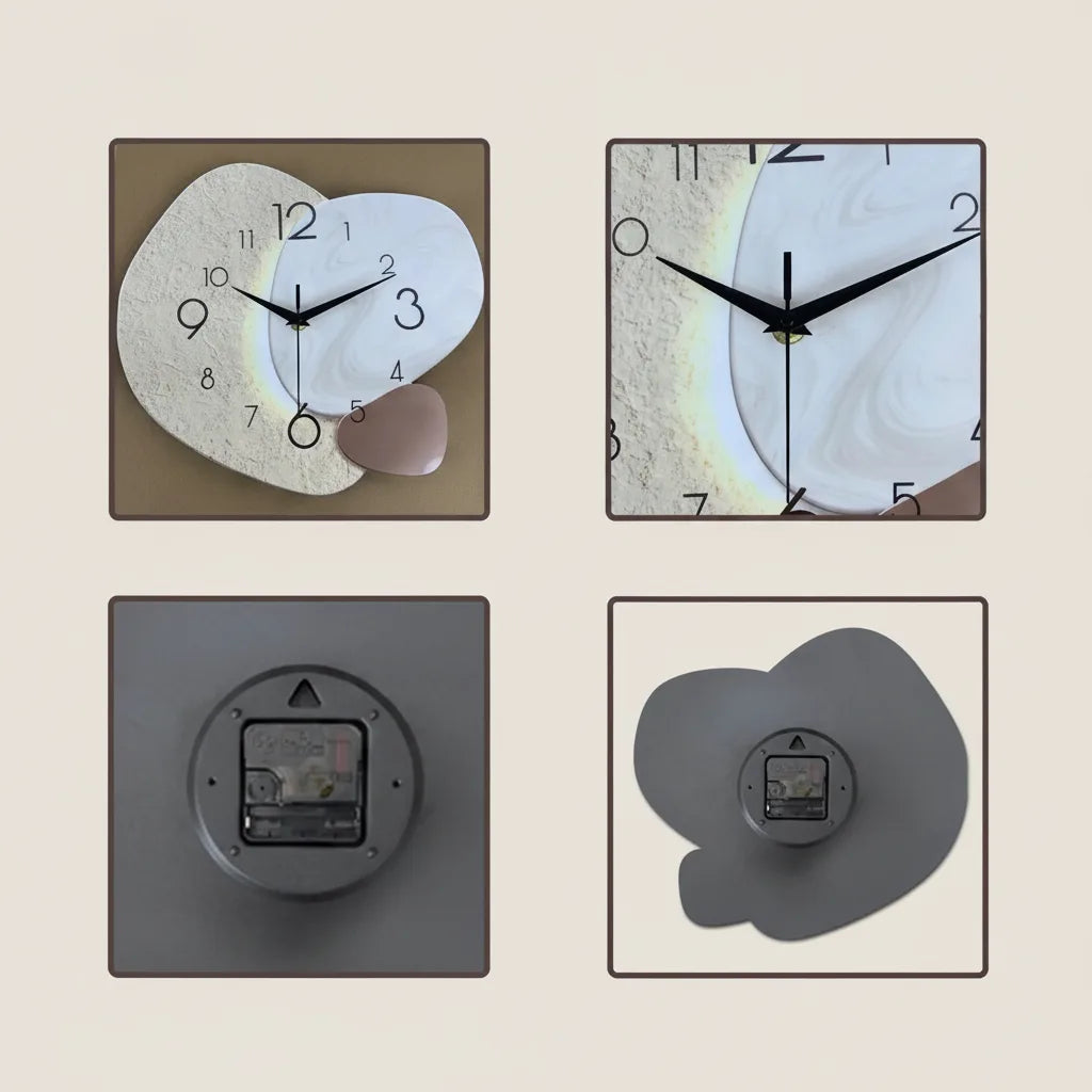Wanduhr mit organischer Form – Modernes Wohndesign -    Zorenza
