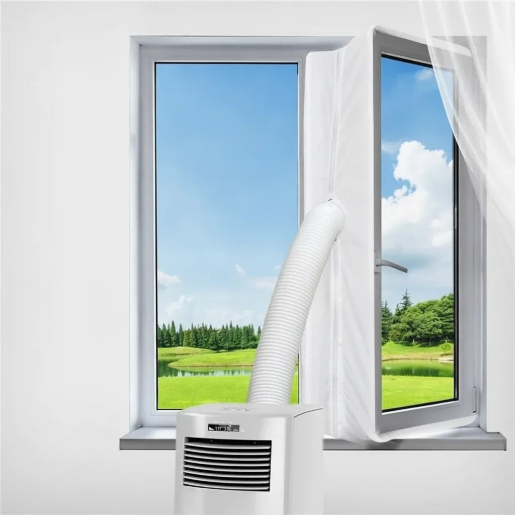 Fensterabdichtung für mobile Klimaanlage mit Reißverschluss -    Zorenza