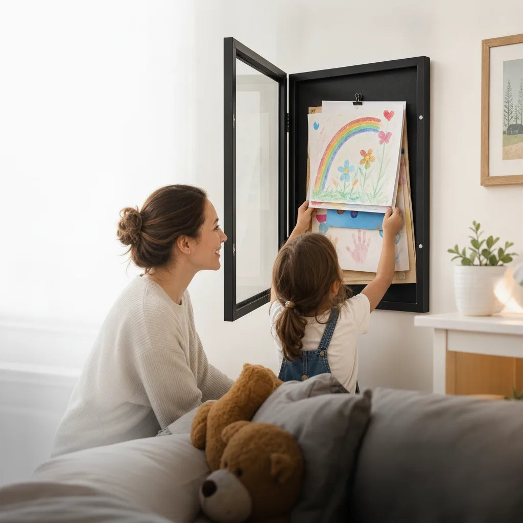 Bilderrahmen für Kinderkunstwerke – wechselbare Vorderseite -    Zorenza