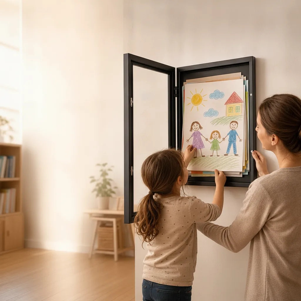 Bilderrahmen für Kinderkunstwerke – wechselbare Vorderseite -    Zorenza