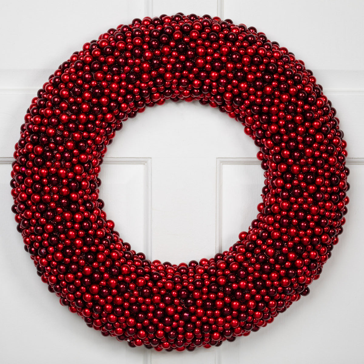 Sparkling Berry Christmas Wreath in Two Tone Red 20 Inch