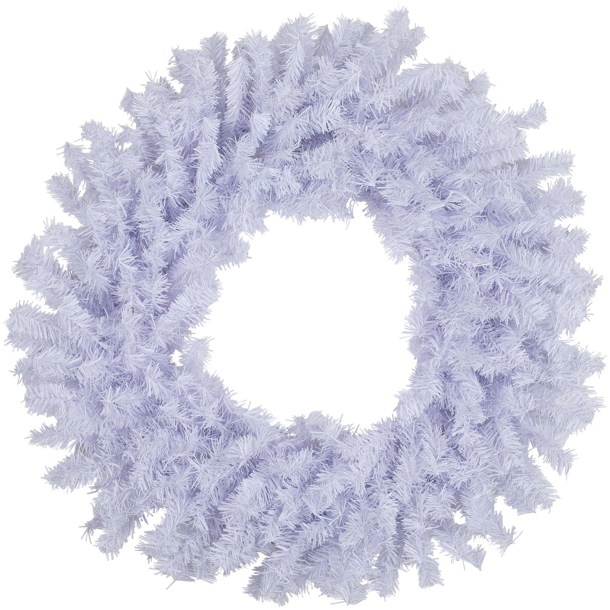 Petite White Holiday Wreath with Bendable Branches 20 Inch Unlit
