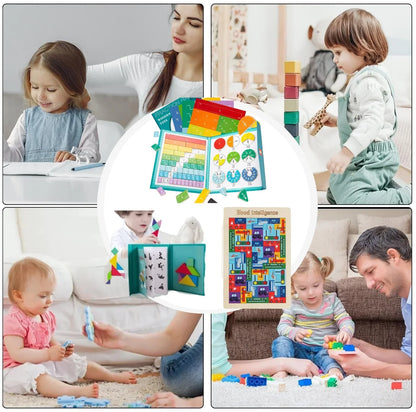 Fraction Learning Book with Magnetic Pieces and Visual Color Display