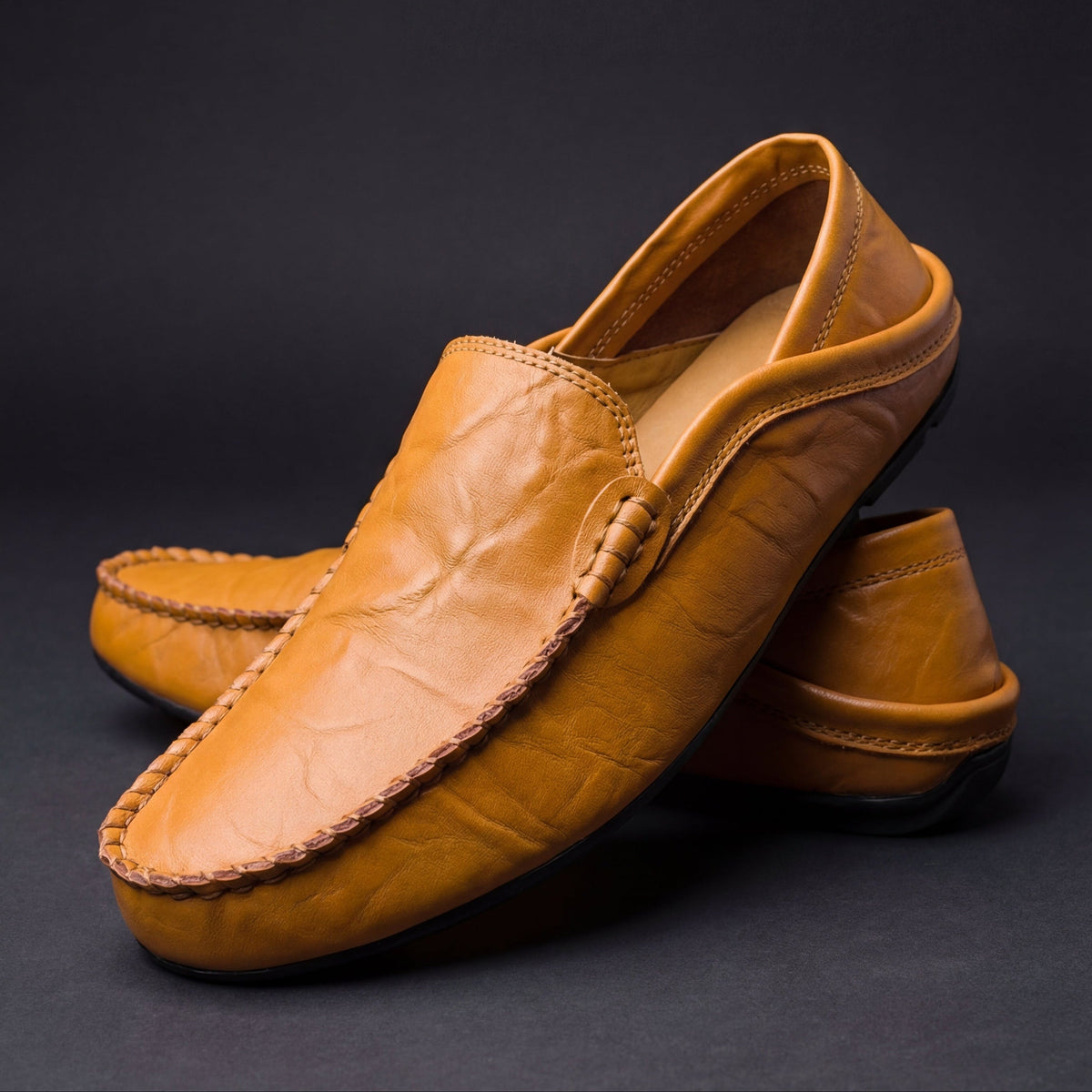 Round Toe Flats with Cushioned Footbed and Grip Sole for Everyday Wear