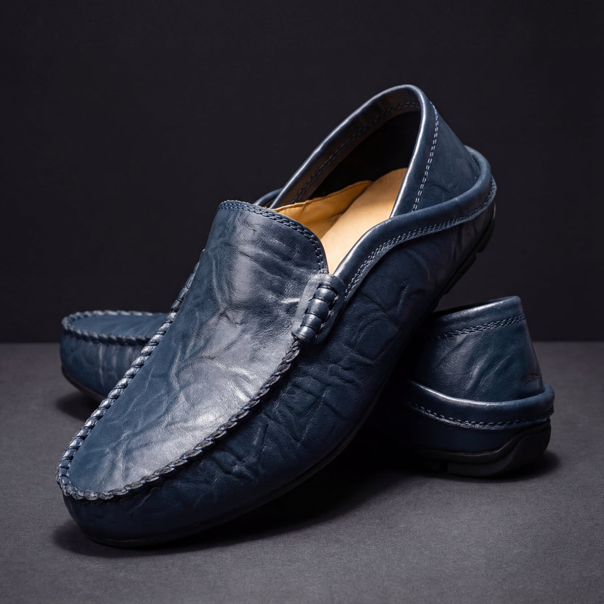 Round Toe Flats with Cushioned Footbed and Grip Sole for Everyday Wear