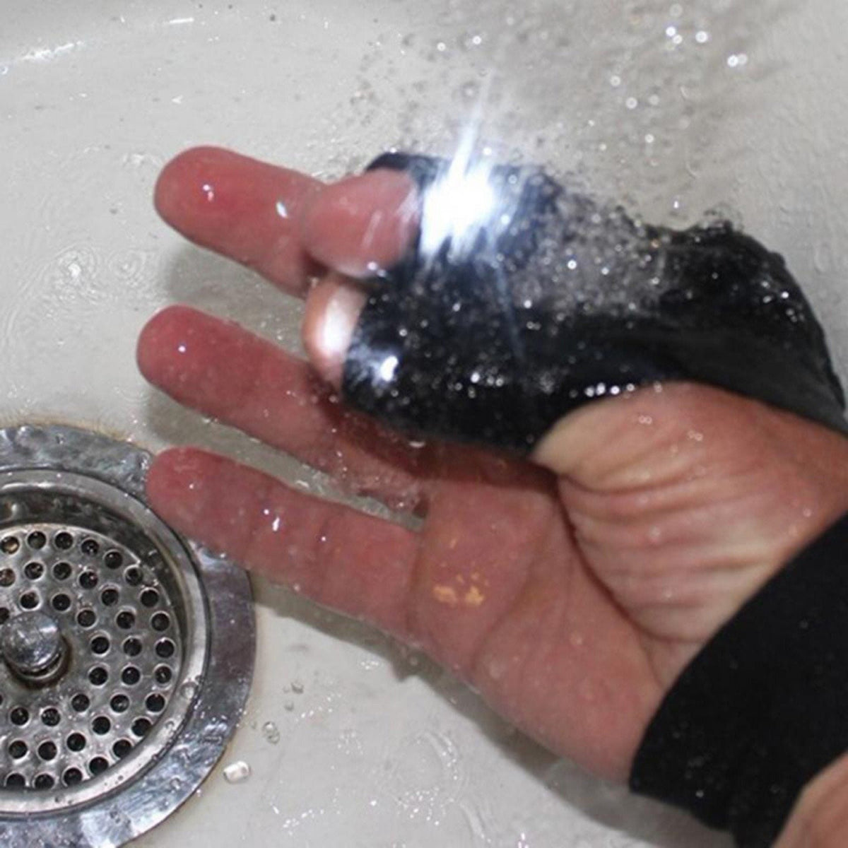 LED Flashlight Gloves with Dual Finger Lights and Adjustable Strap for Hands Free Work