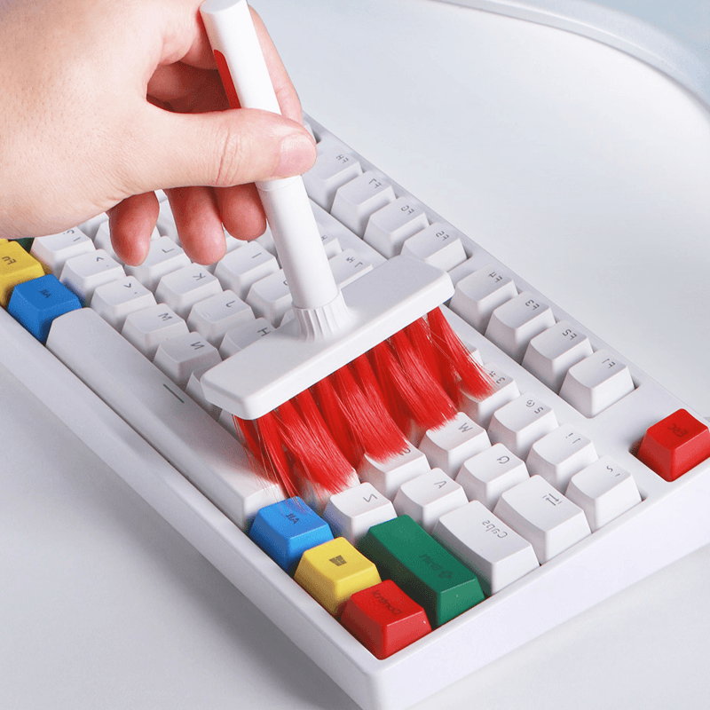 Five Tool Keyboard and Earphone Cleaning Pen with Bristles, Sponge, Brush, Pen Tip and Keycap Puller