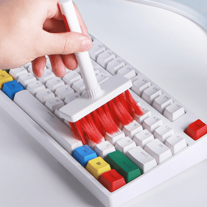 Five Tool Keyboard and Earphone Cleaning Pen with Bristles, Sponge, Brush, Pen Tip and Keycap Puller