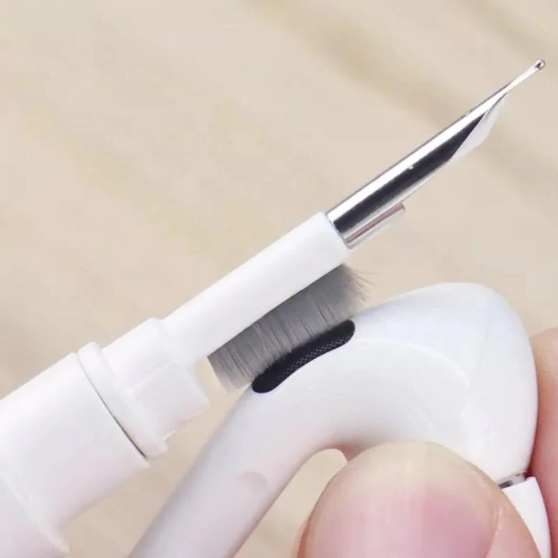 Five Tool Keyboard and Earphone Cleaning Pen with Bristles, Sponge, Brush, Pen Tip and Keycap Puller