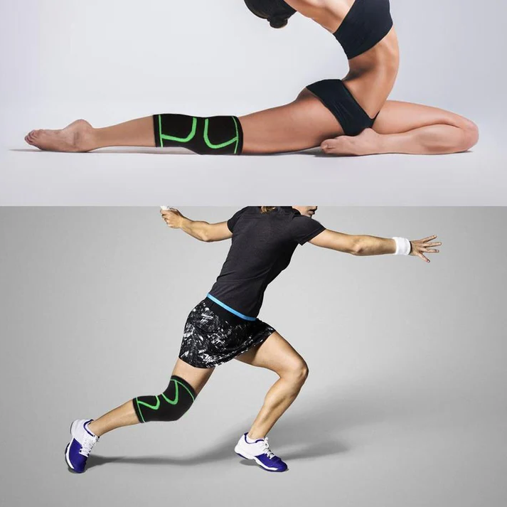 Knee Compression Sleeve with Four Adjustable Straps and Patella Support