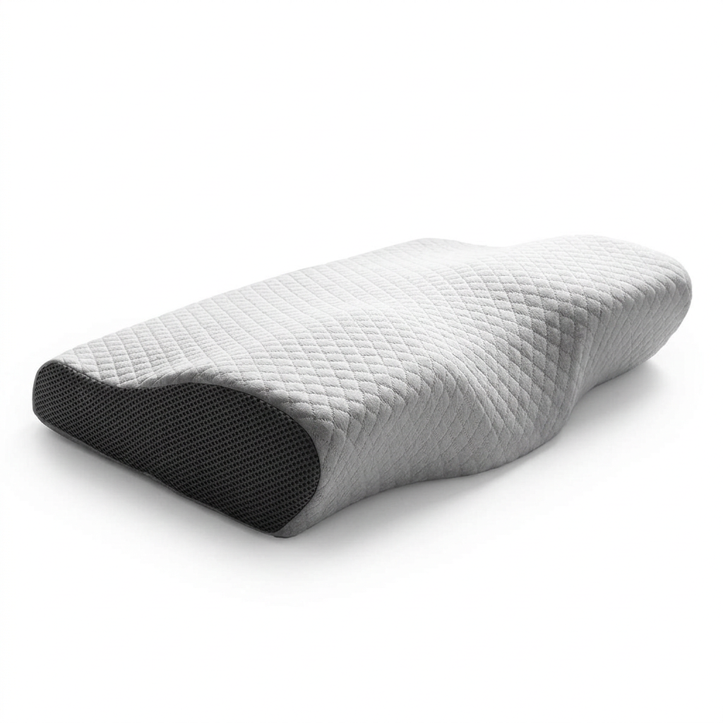 Memory Foam Pillow with Orthopedic Contoured Design and Slow Rebound Technology