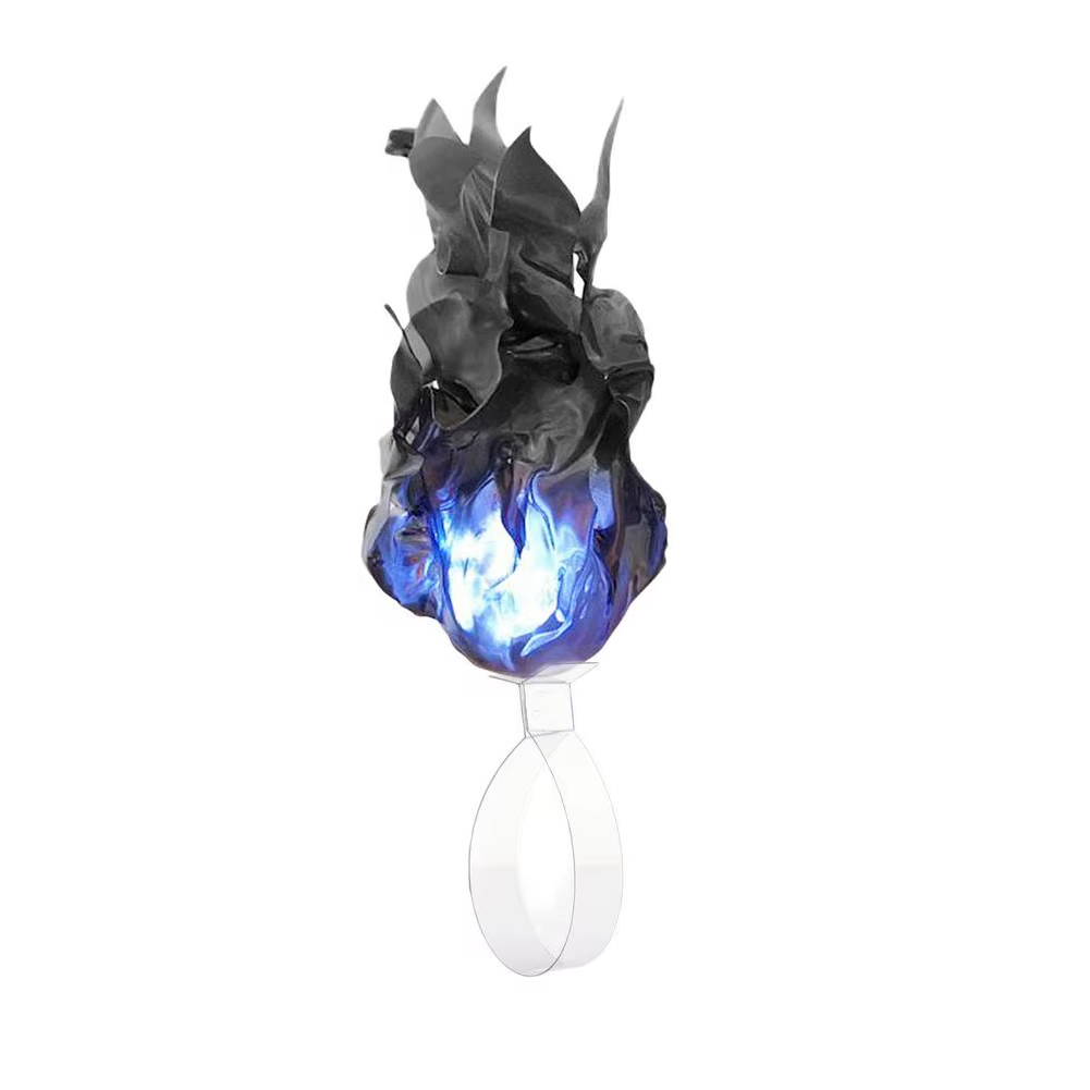 Handheld LED Fireball Prop with Two Tone Shell and Floating Look for Wizard and Witch Costumes