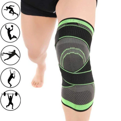 Knee Compression Sleeve with Four Adjustable Straps and Patella Support