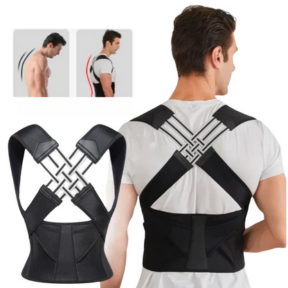 Posture Corrector Brace with Adjustable Straps and Upper Back Support