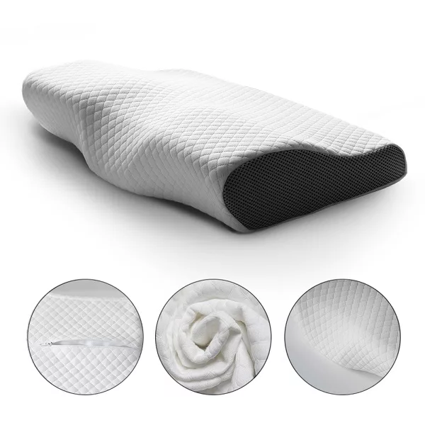 Memory Foam Pillow with Orthopedic Contoured Design and Slow Rebound Technology