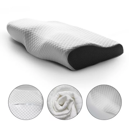 Memory Foam Pillow with Orthopedic Contoured Design and Slow Rebound Technology