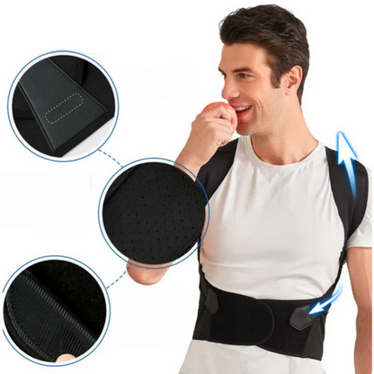 Posture Corrector Brace with Adjustable Straps and Upper Back Support