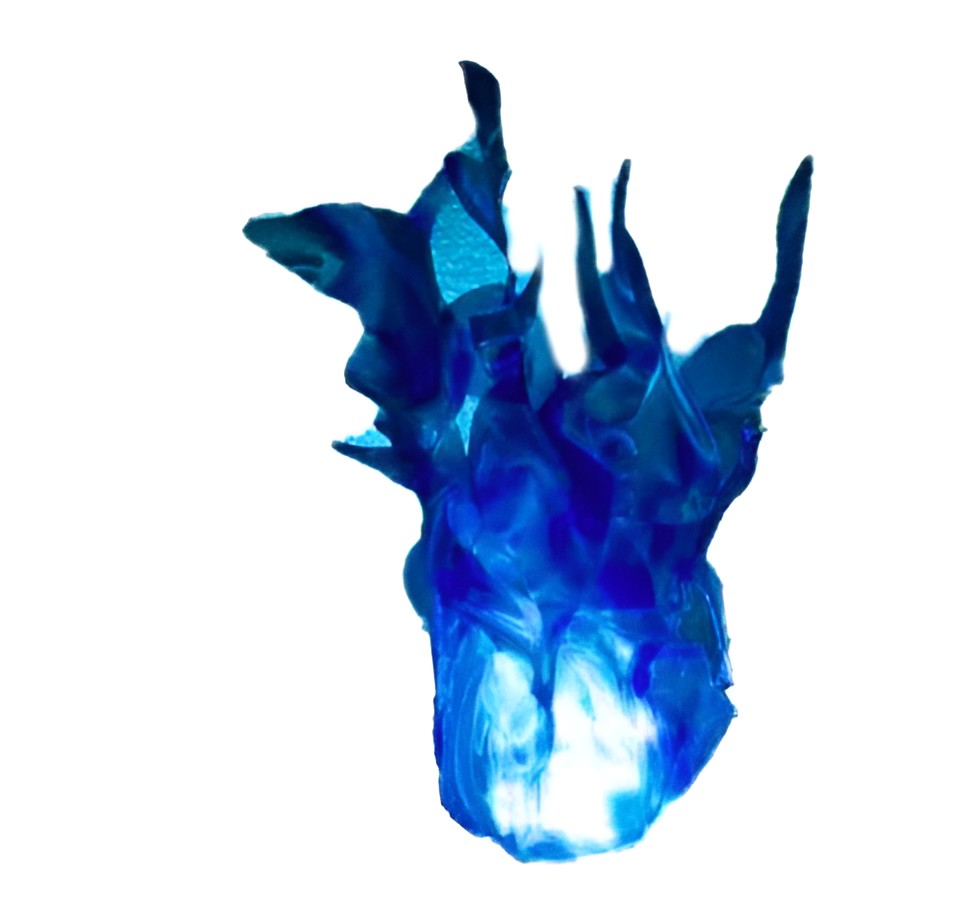 Handheld LED Fireball Prop with Two Tone Shell and Floating Look for Wizard and Witch Costumes
